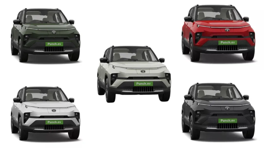 Tata Punch EV in five hues (Image-ev.tatamotors)