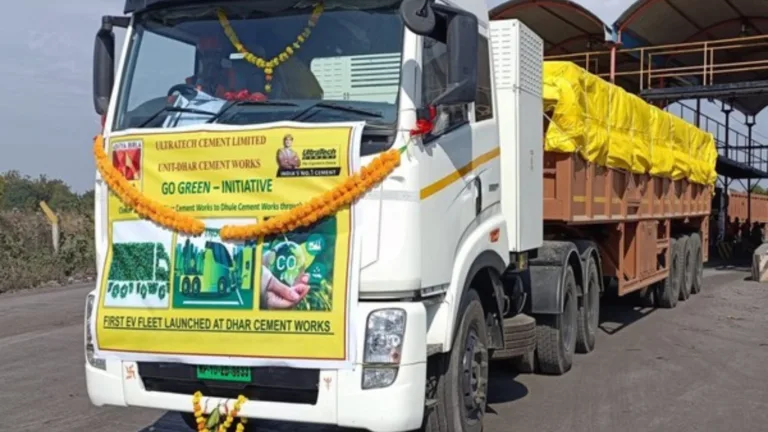 Electric truck in use to transport clinker by Ultratech cement (Image-ANI news)