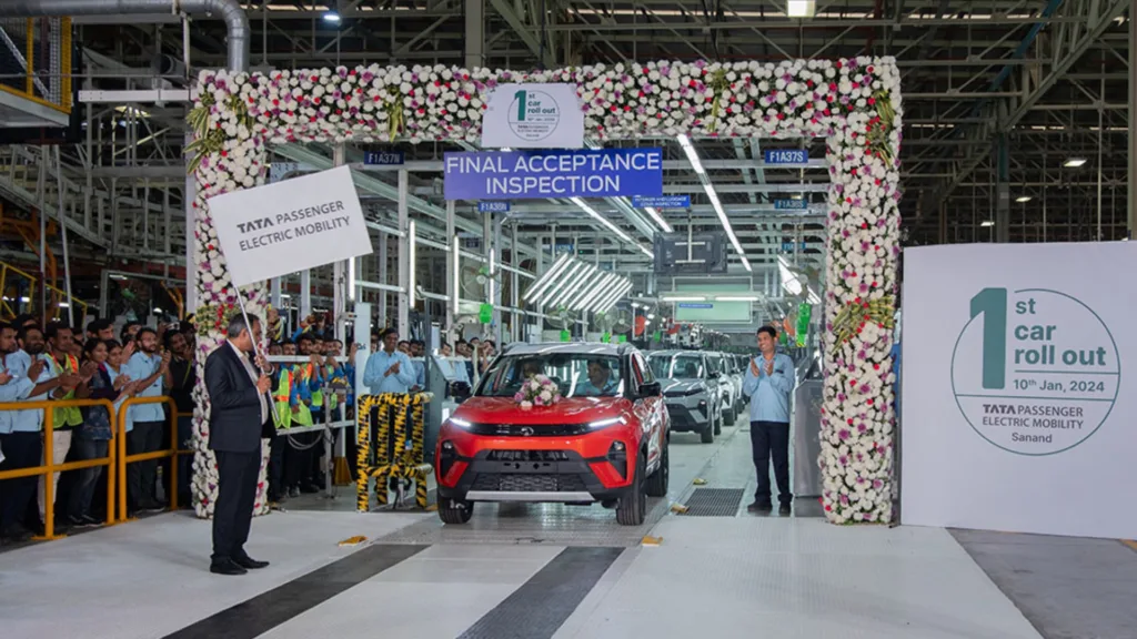 First Tata Nexon rolling out from Sanand plant (Image-Tata)