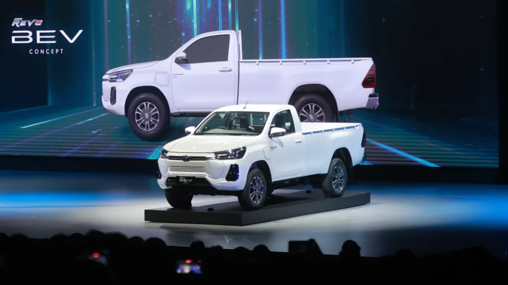 Toyota introduced the first "electrified" Hilux Hybrid 48V model with a 2.8L diesel engine. (Source: Toyota)