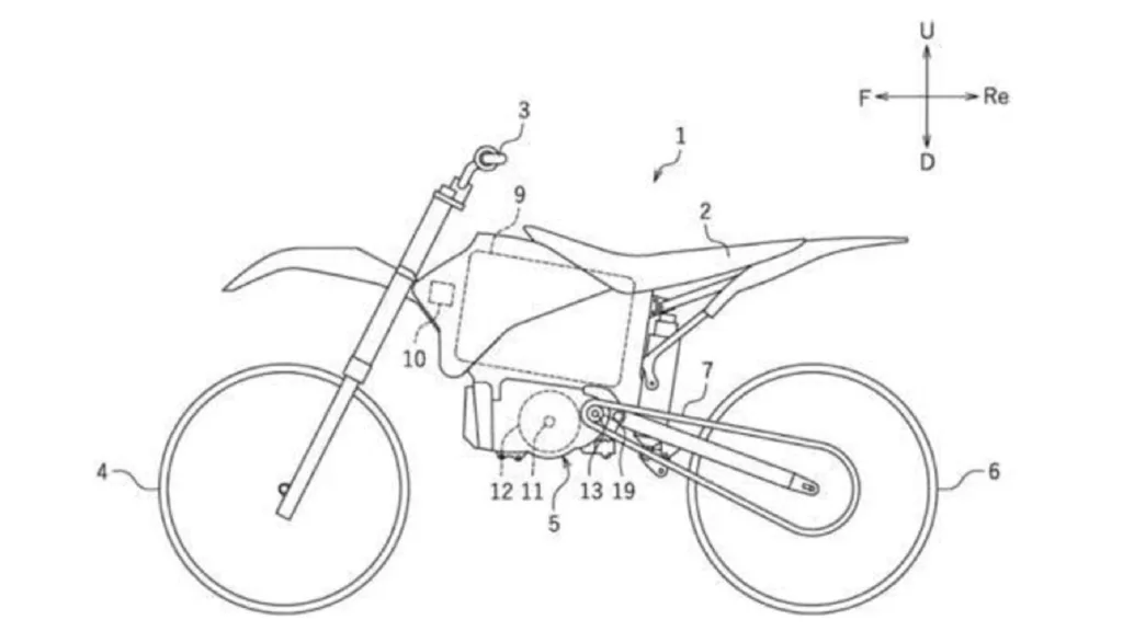 Yamaha electric motocross bike patent