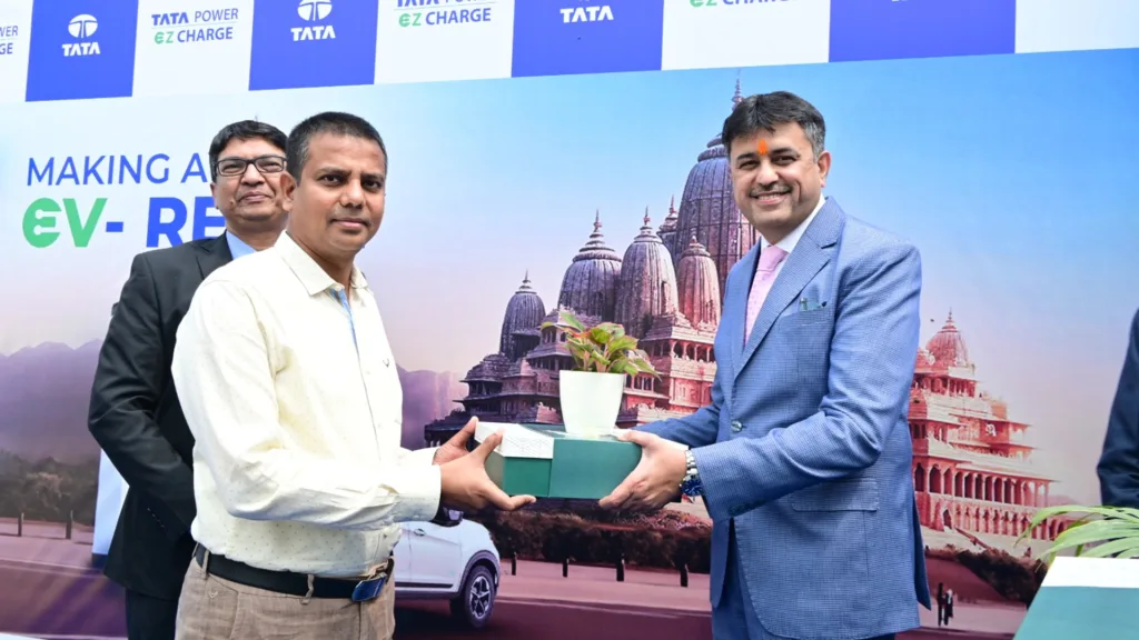 Tata Power collaborate with Ayodhya Development Authority to set up EV chargers on key routes to Ayodhya. (Source: Tata Power)
