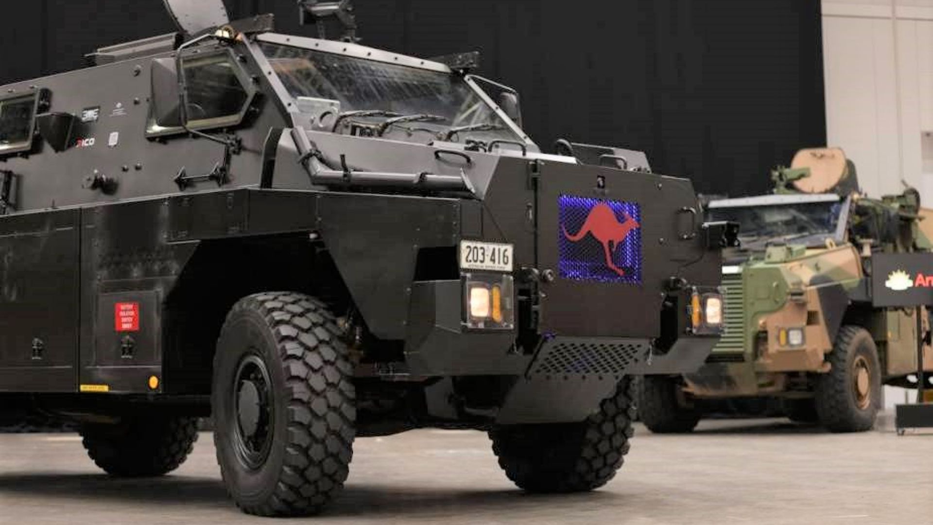 Australian army showcasing electric armored Bushmaster (Source: Australian Defence Ministry)