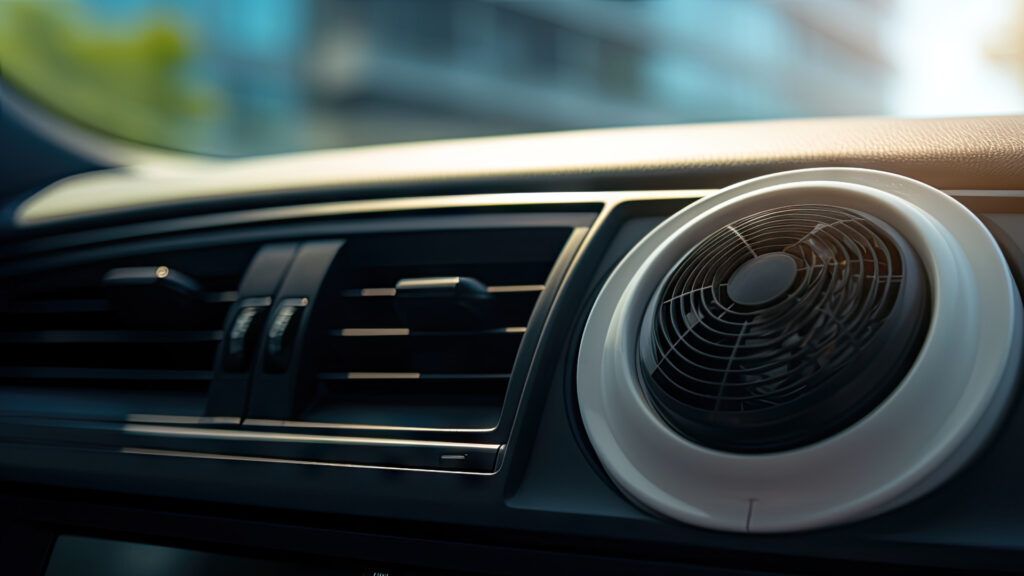 During hot weather, the AC works harder to cool the vehicle (Representative Image: Vecteezy)