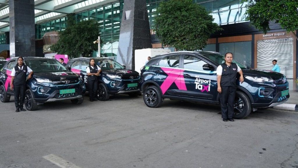 The pink airport taxis are reserved for female passengers and driven by women (Source: BLR Airport)