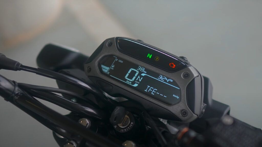 The bike has an LCS instrument panel capable of Bluetooth connectivity,