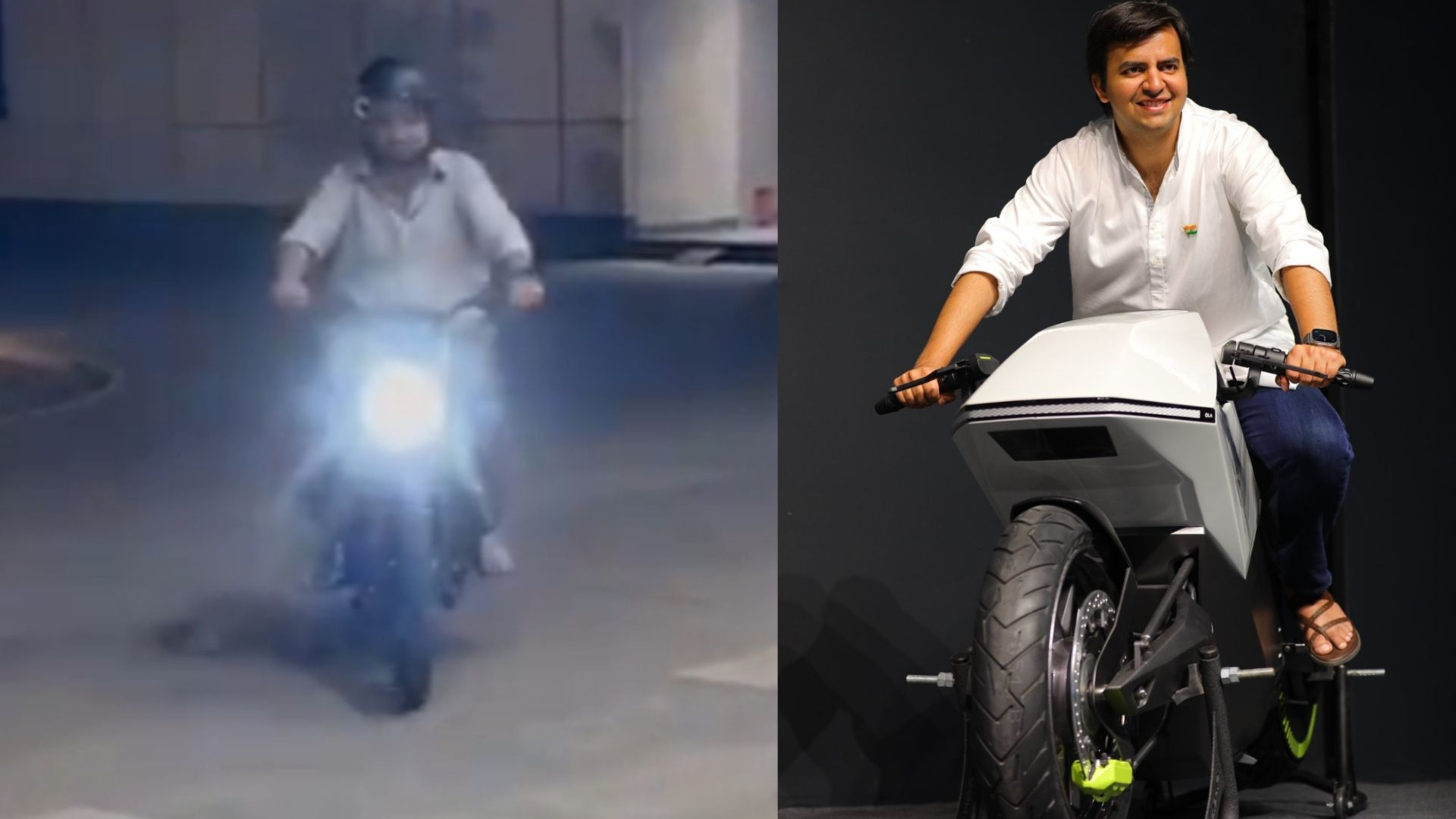 Bhavish Aggarwal testing upcoming electric bike