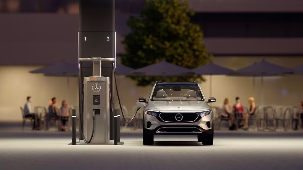 Mercedes-Benz introduced its first high-end EV charging stations for North America last november