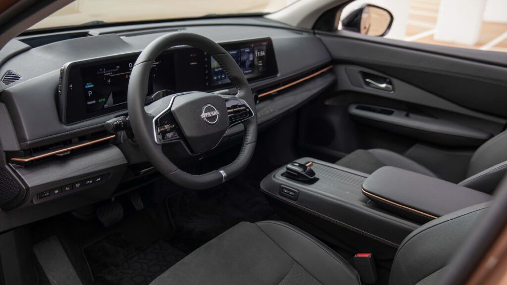 Nissan Ariya interior has two expansive 12.3-inch screens